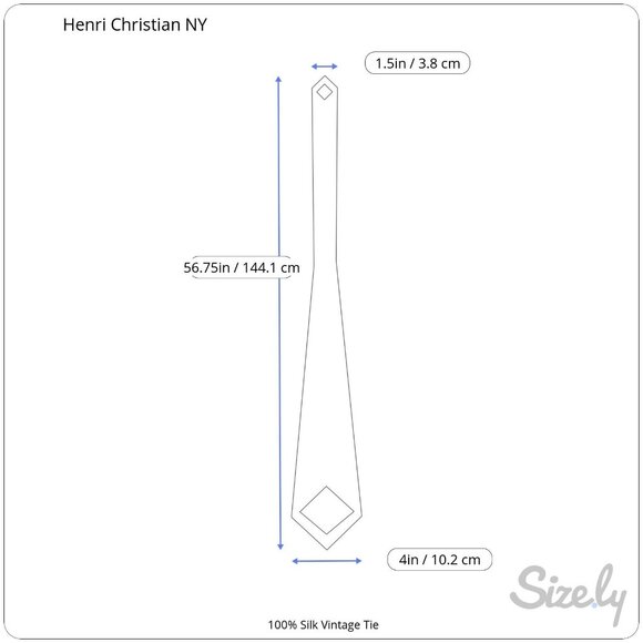 Henri Christian NY/Paris Designed in Great Britain All Silk Vintage Mens Tie - Picture 6 of 6